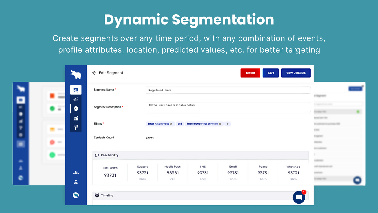 Create segments over any time period, with any combination