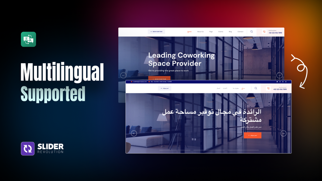 Multilingual supported slider for shopify