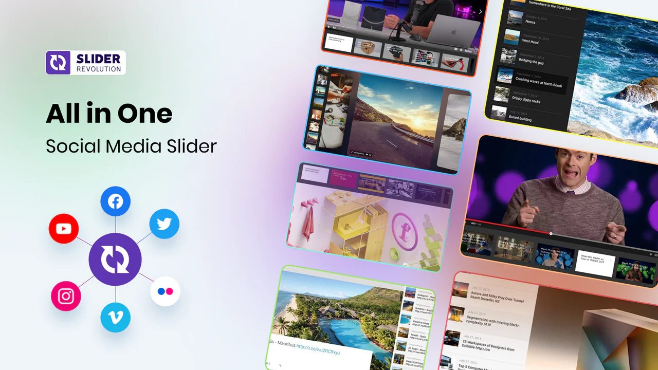 Slider de Mídia Social Tudo em Um para Shopify