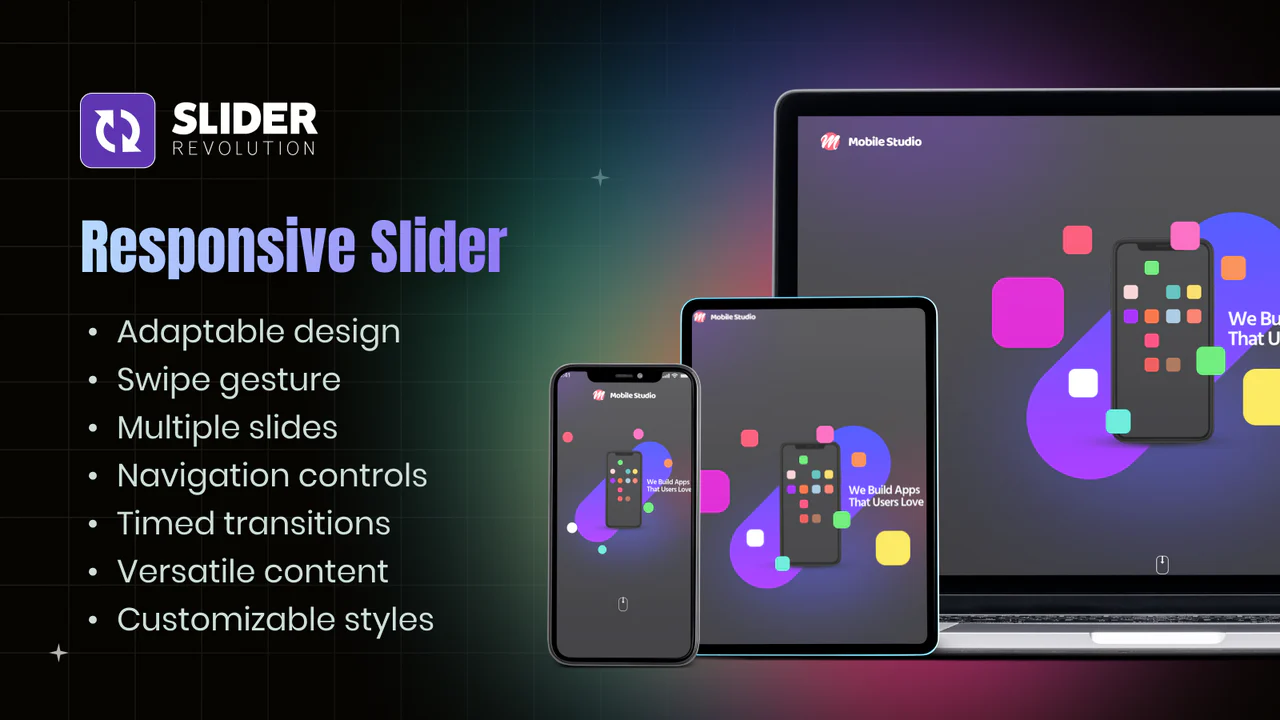 Volledig responsieve slider voor mobiel, tablet en desktop