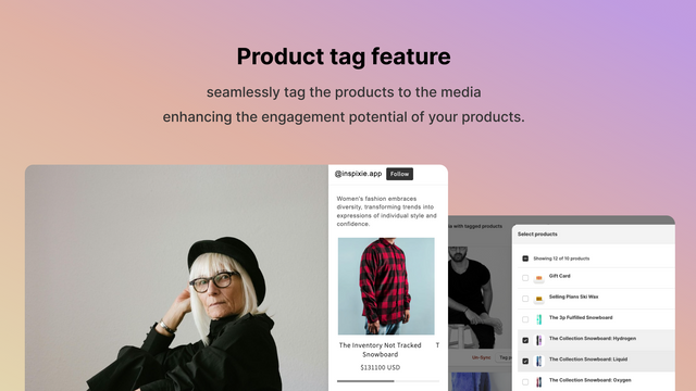 Tagga sömlöst produkterna till Instagram-medier