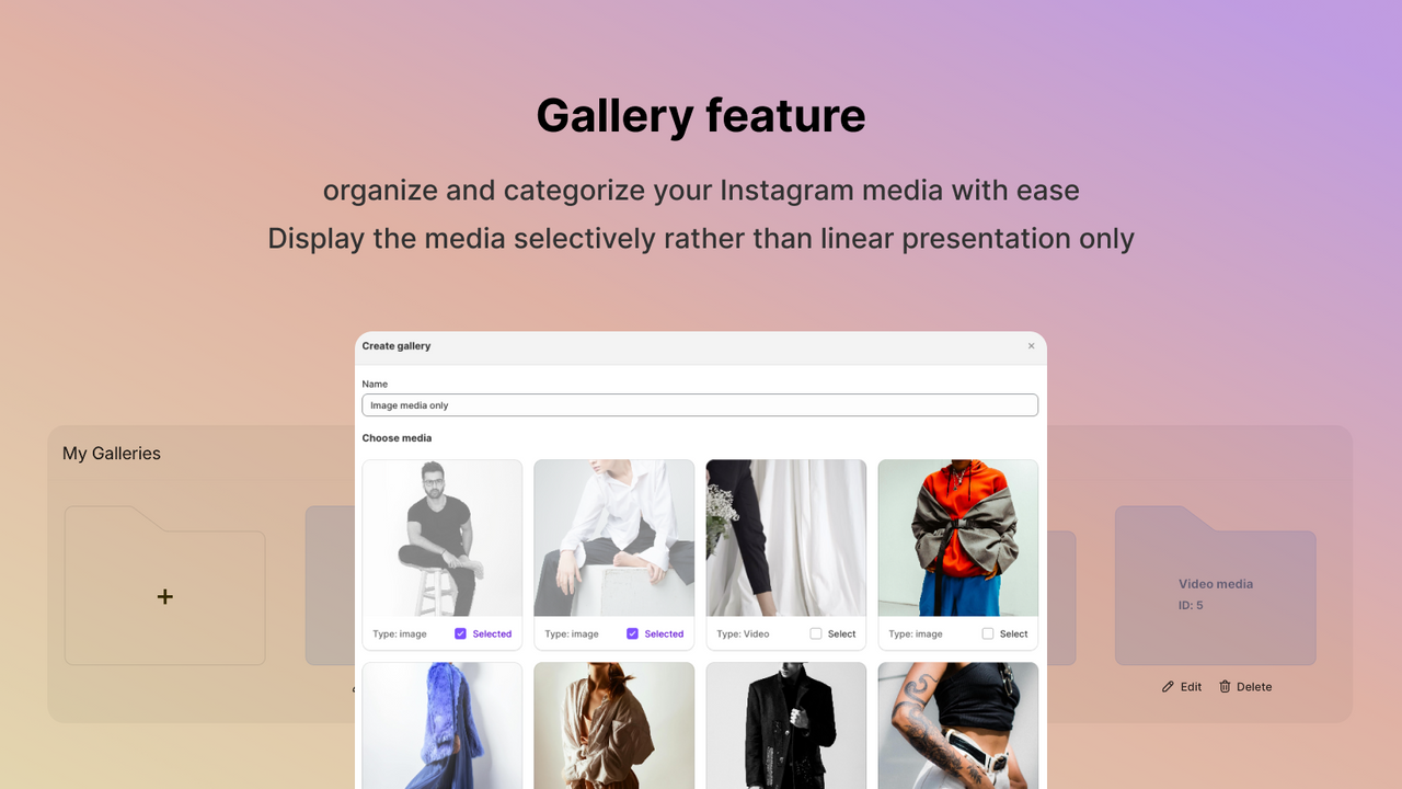 Organisera och kategorisera dina Instagram-medier med lätthet