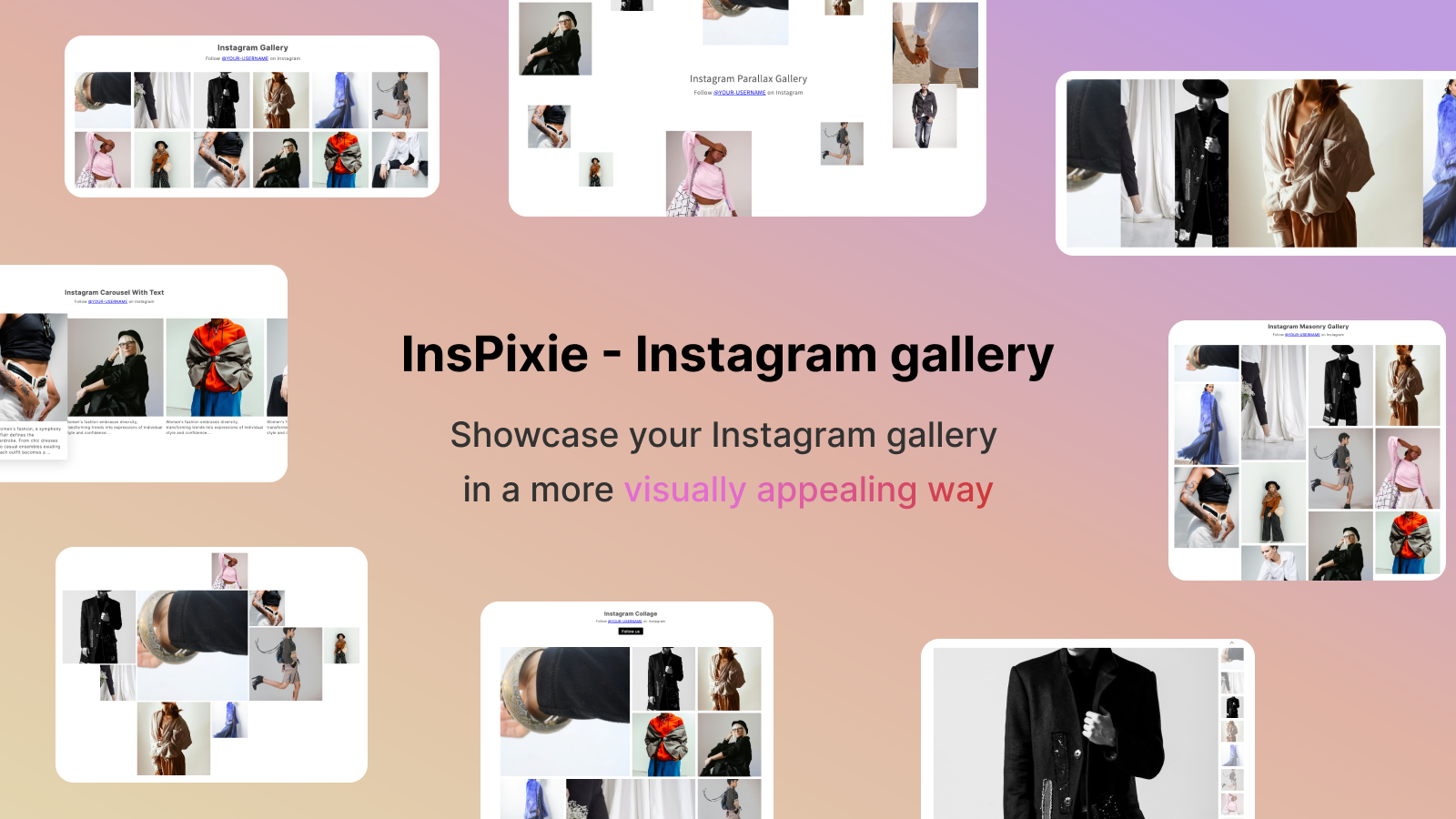 Showcase Instagram feed  in a more visually appealing way
