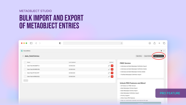 Export and Import Metaobject Entries