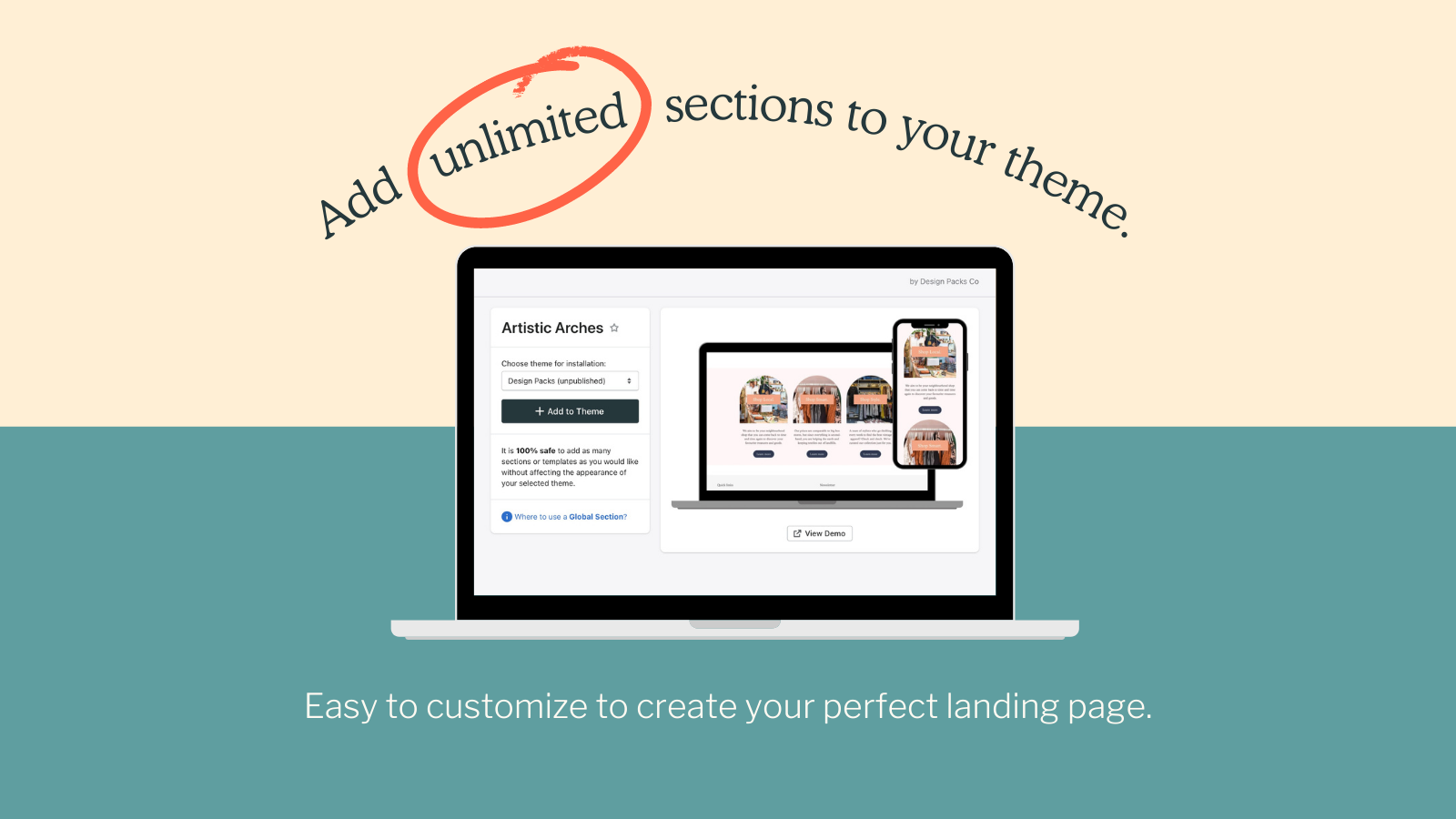 Design Packs: Page Templates - Advanced sections and landing pages to level up your theme'