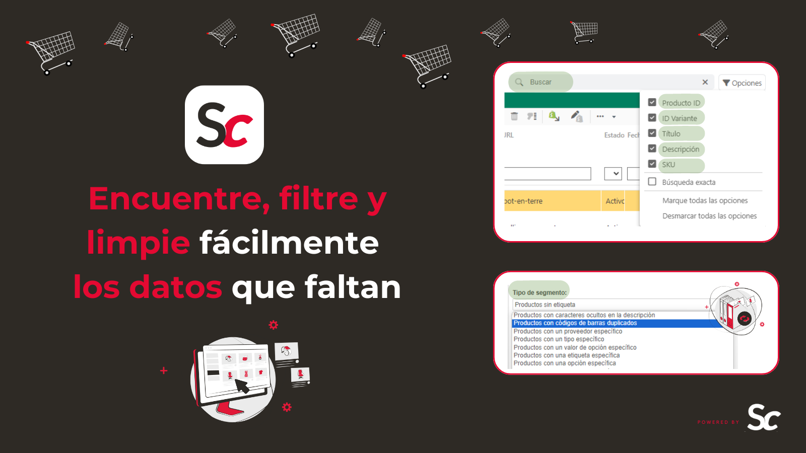 Encuentre, filtre y limpie fácilmente  los datos que faltan