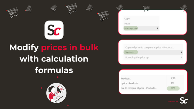 Modify prices in bulk with calculation formulas