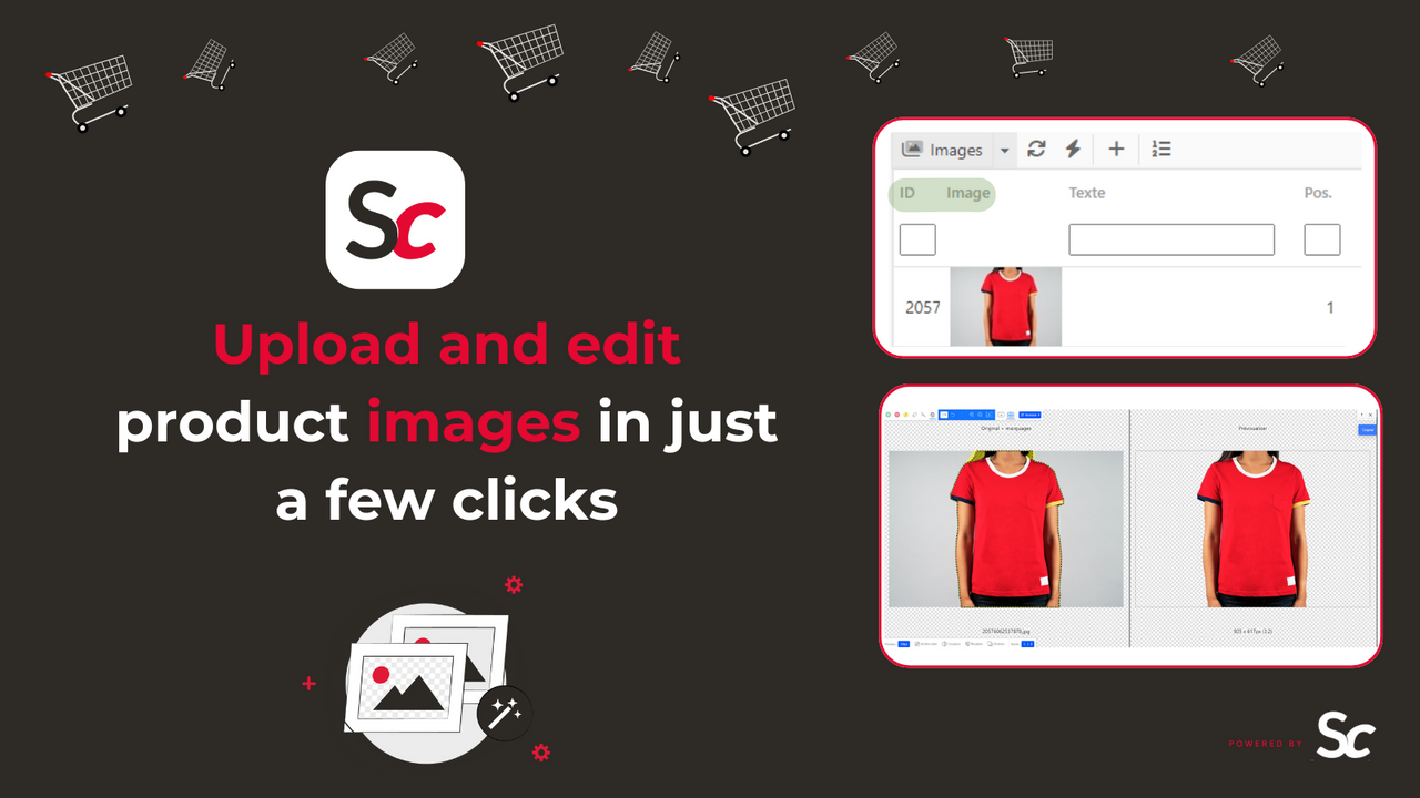 Upload and edit product images in just a few clicks