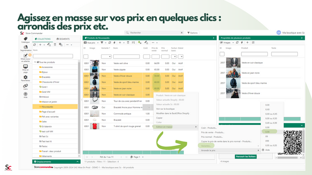 Agissez en masse sur vos prix en quelques clics