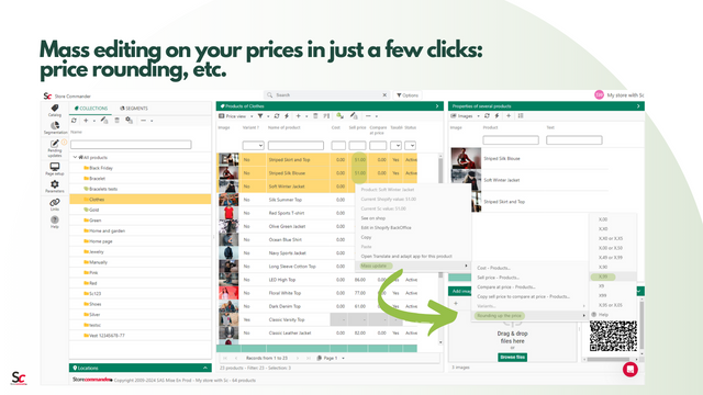 Mass editing on your prices in just a few clicks: price rounding