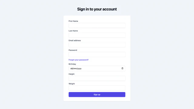 Customize signup form