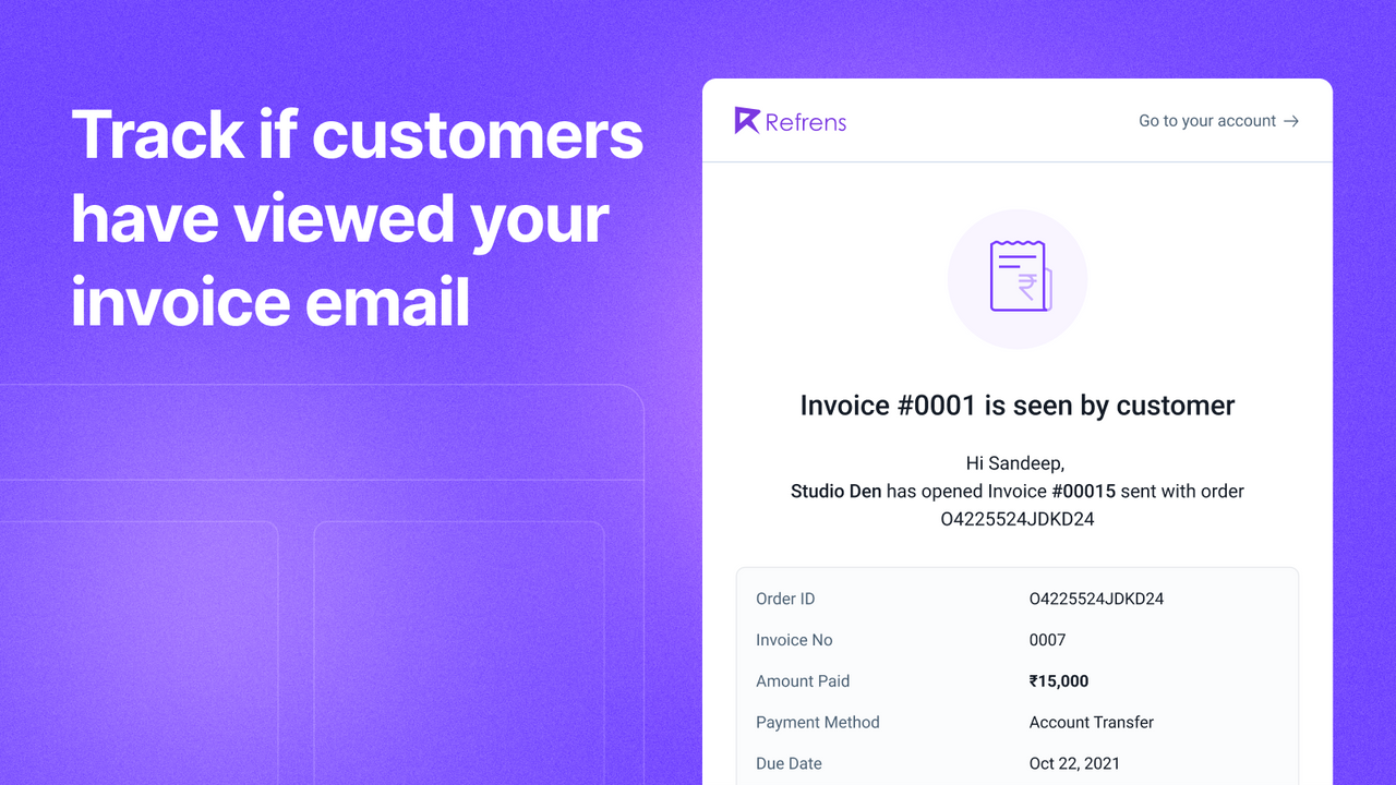 Track if customers have viewed your invoice email