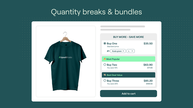 Quantity breaks & bundles
