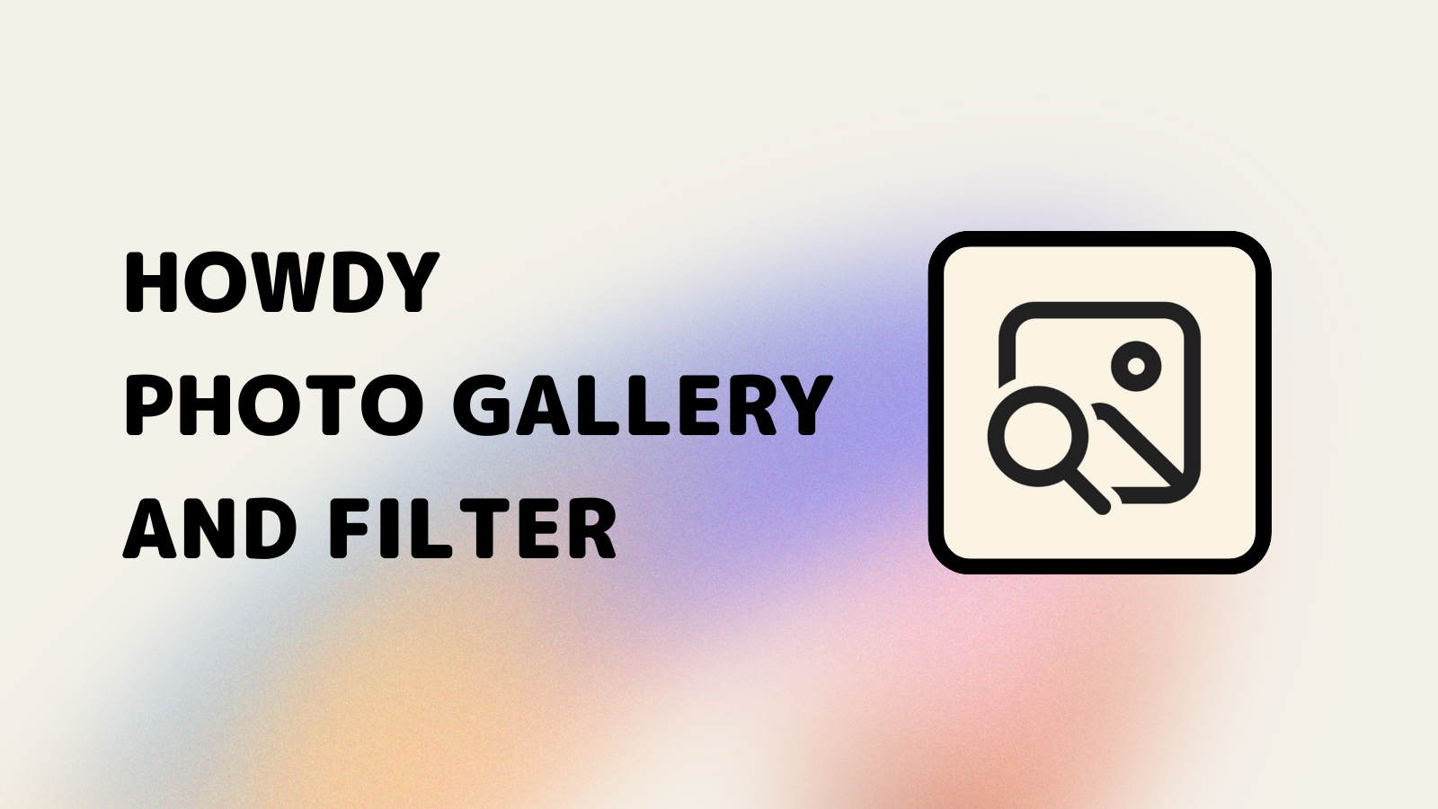 Howdy photo gallery and filter image