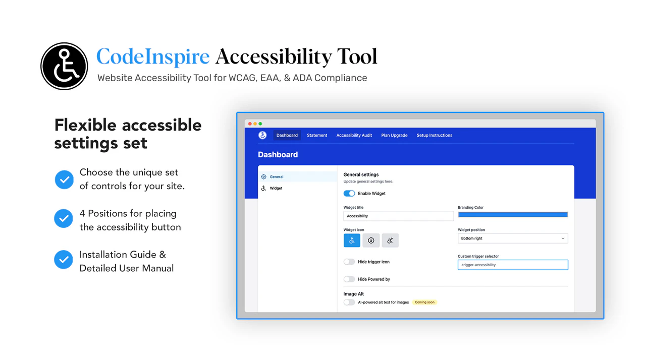 Accessibility app Features list