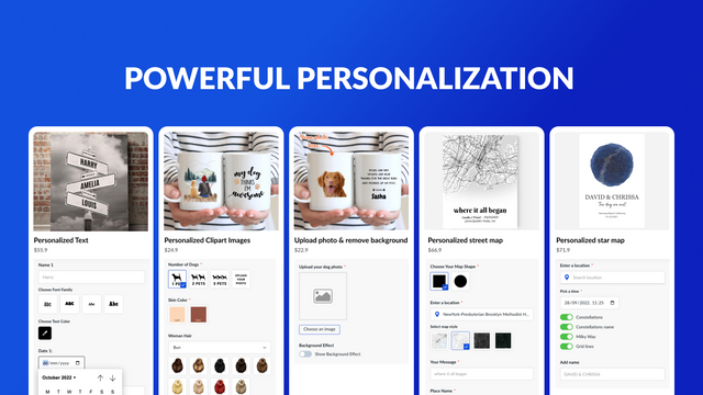 Ofereça personalização impressionante com Teeinblue Product Personalizer