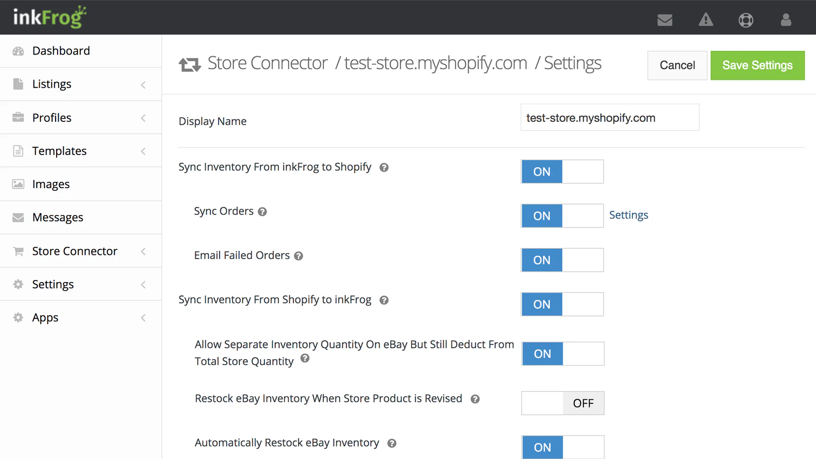 Configure suas configurações de sincronização do eBay