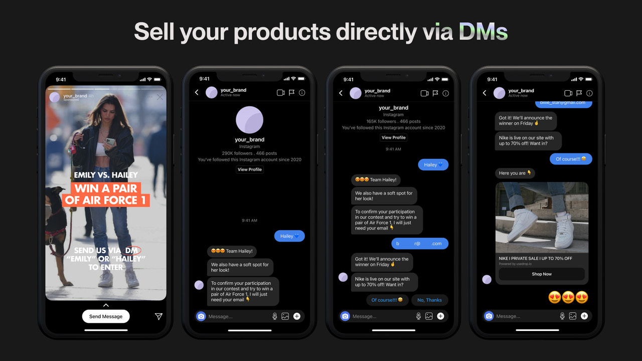 Verkaufen Sie Ihre Produkte direkt über DMs