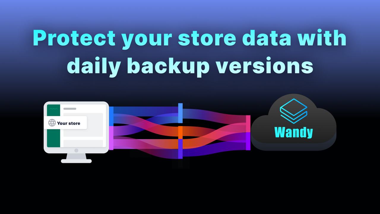 Backup your store data in 1-click