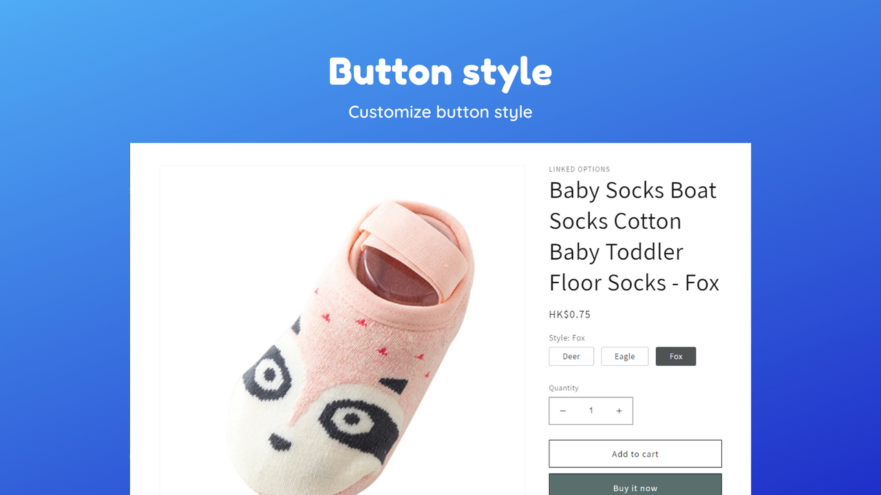 Linked options with button