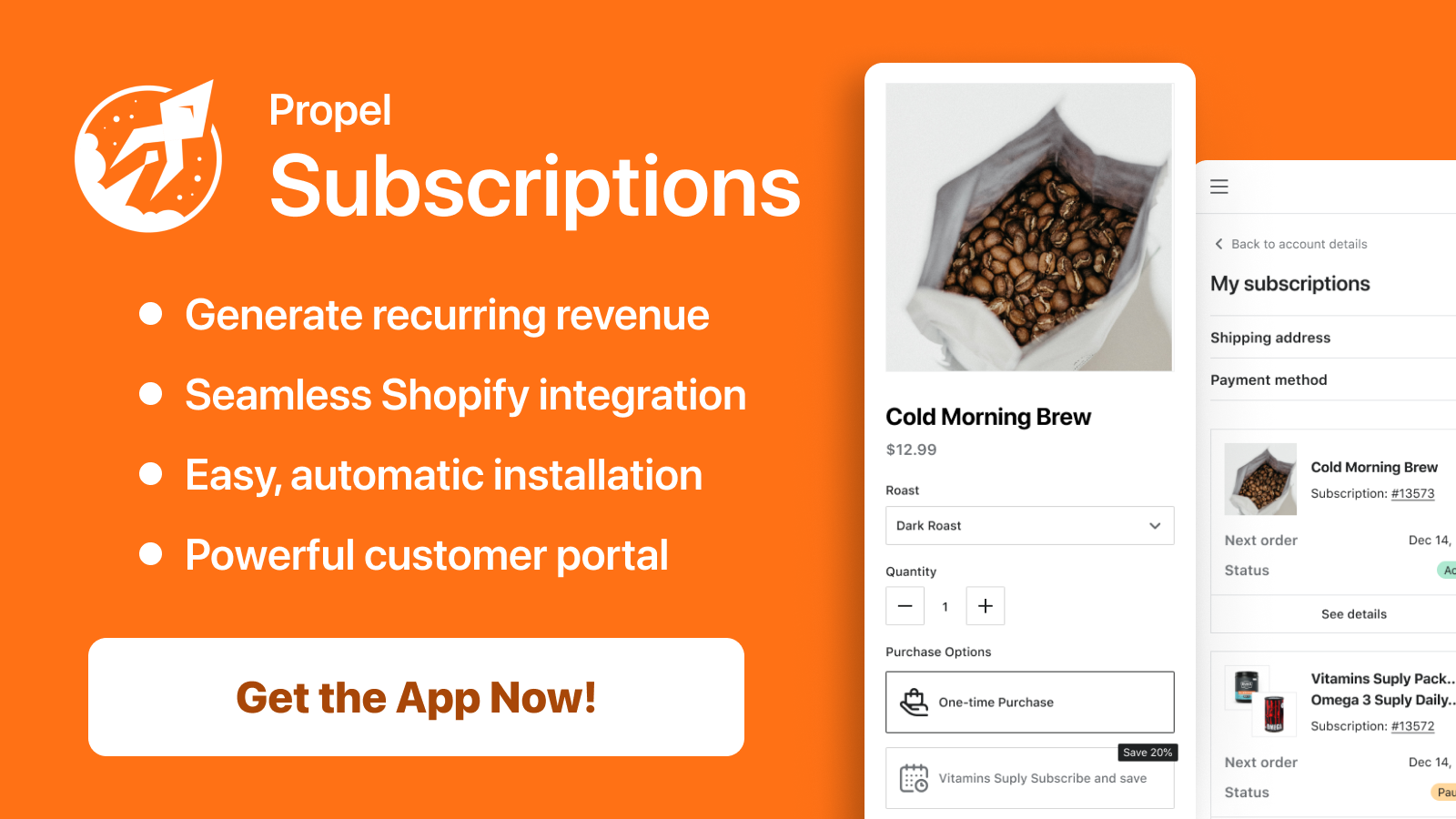 Subscriptions and recurring payments for Shopify