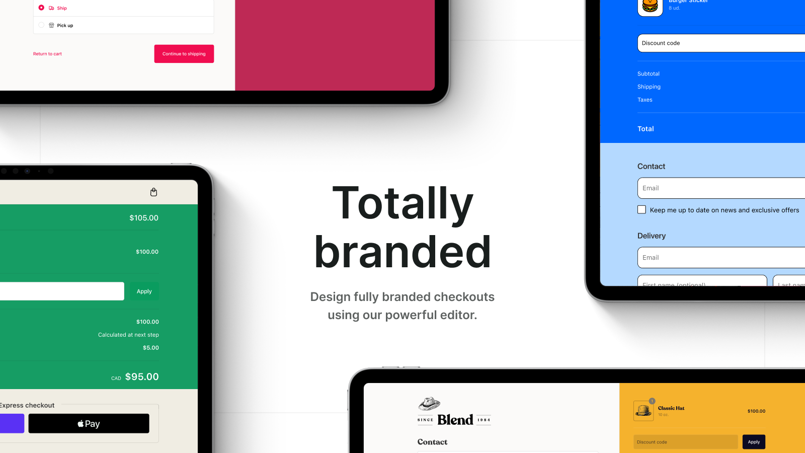 Checkout Branding editor