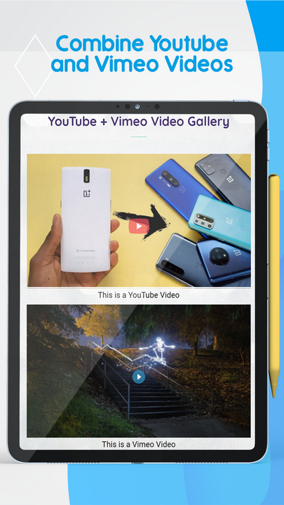 Youtube and vimeo video player