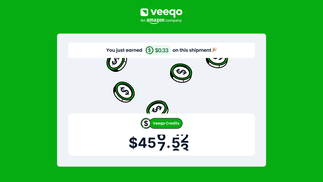 在Veeqo Credits中最高可返还5%（美国）
