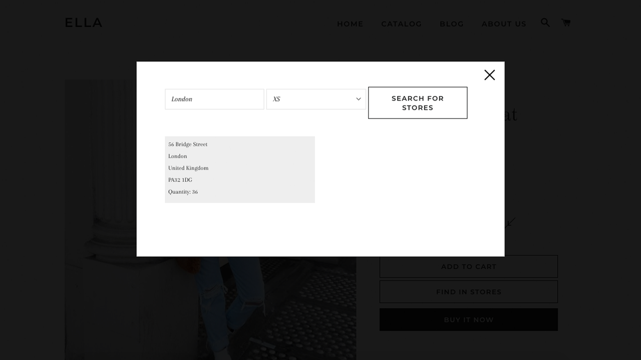 stores results in product page