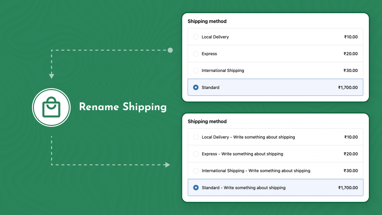 Rename Shipping Option