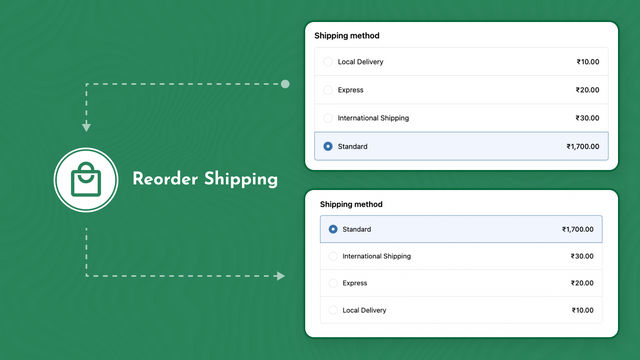 Reorder Shipping Option