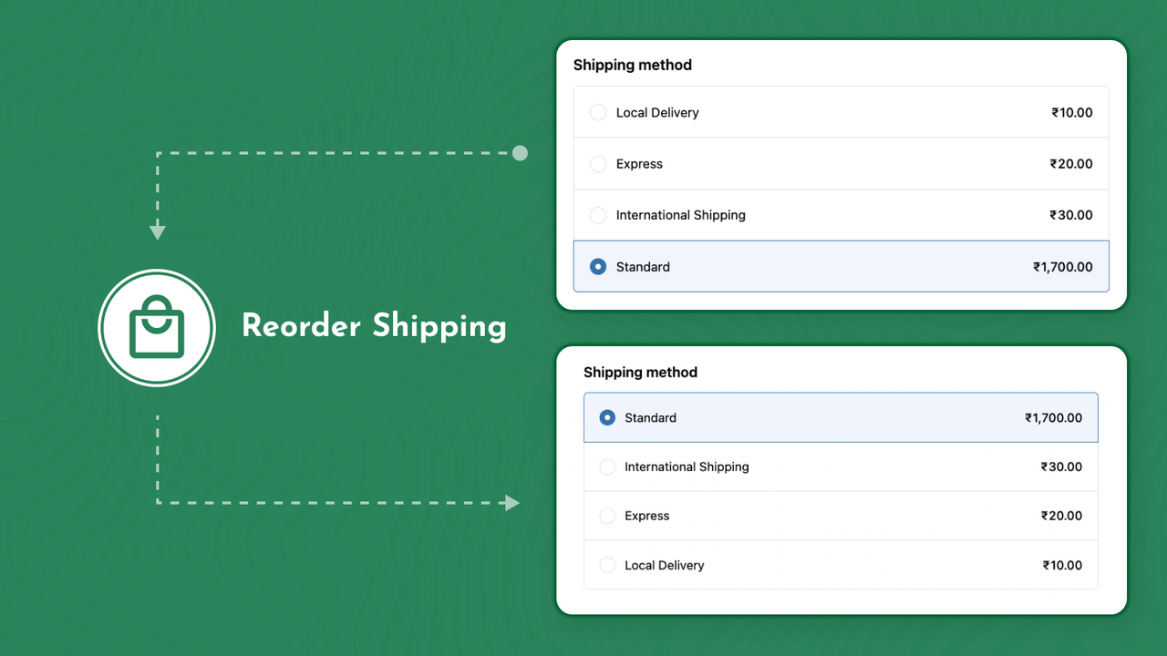 Reorder Shipping Option