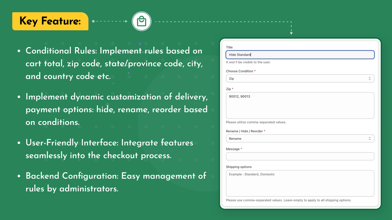 Tweakday Checkout Rules Screenshot