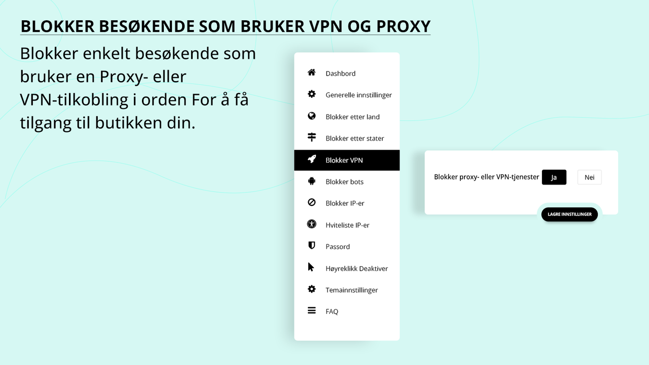 Innstillinger for blokkering av bots