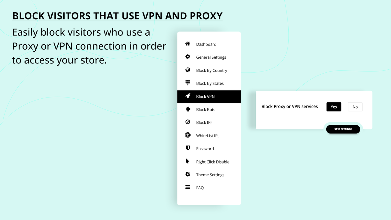 vpn en proxy blok instellingen