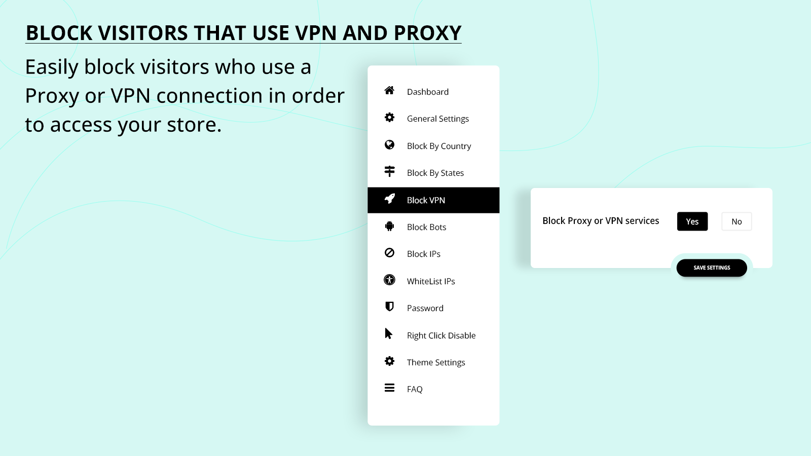 configuración de bloqueo de vpn y proxy