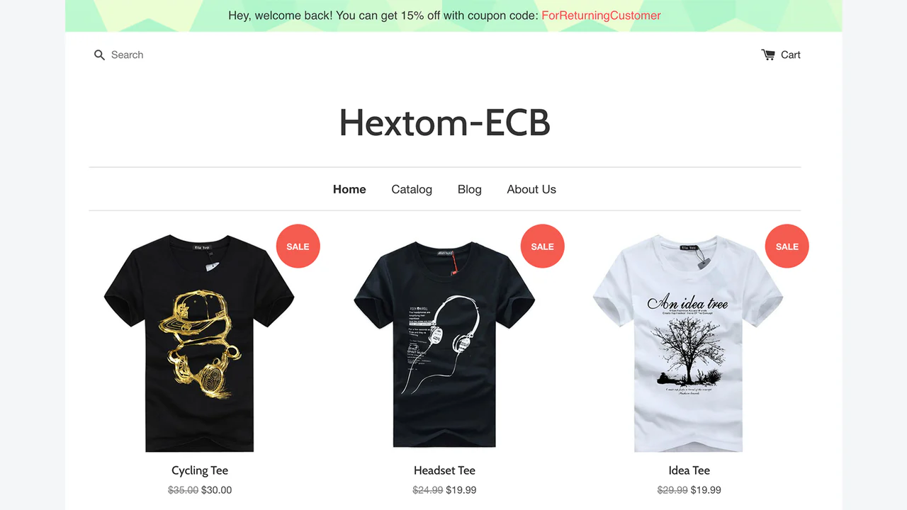 Shopify App Email Collection Bar von Hextom Erweitert Kunden-E-Mail L