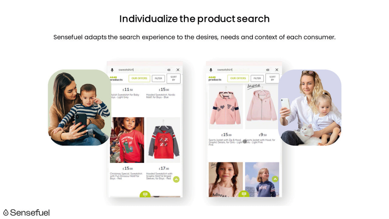 Adapts the search experience to each consumer desires & context