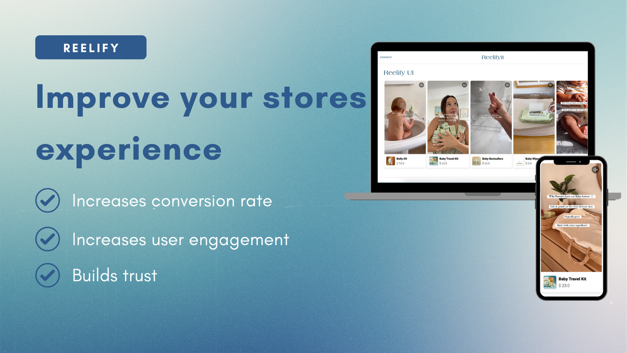 Improve your stores experience via shoppable videos.