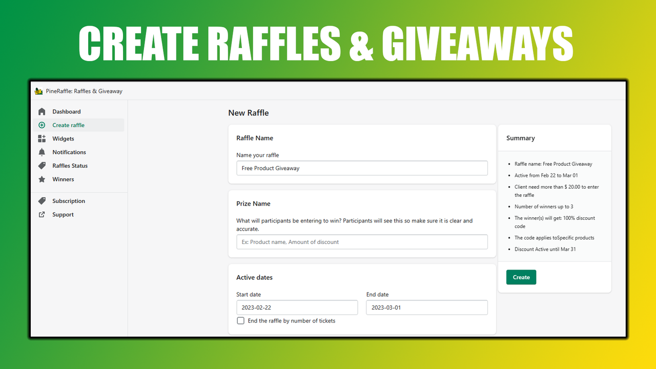 create a raffle 1