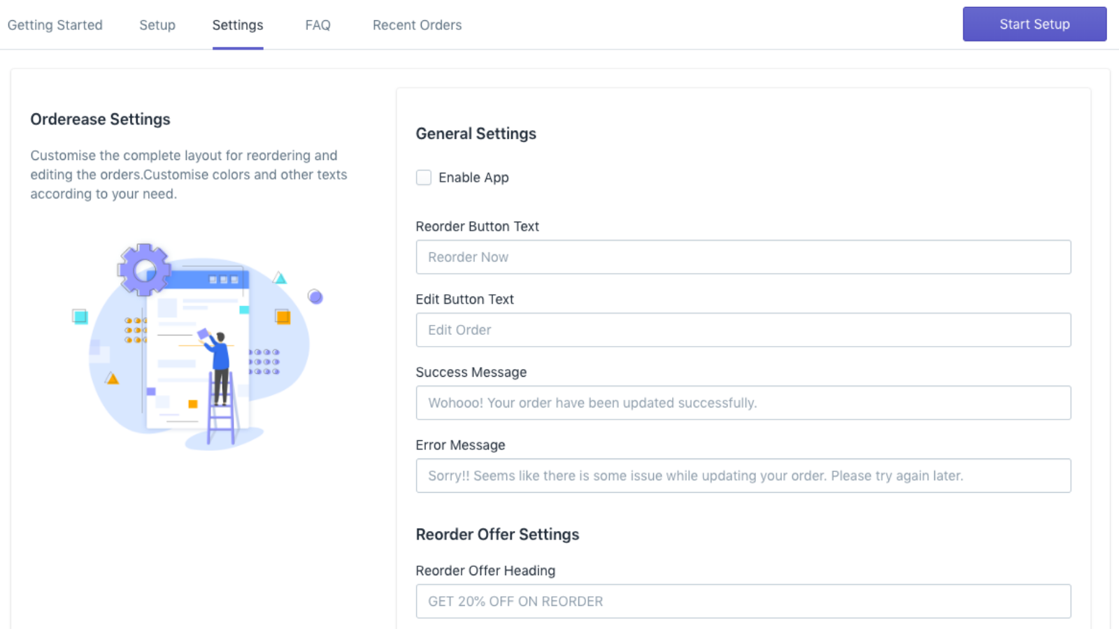 OrderEase Settings