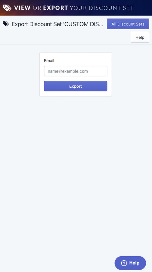 Export CSV files of your discount sets