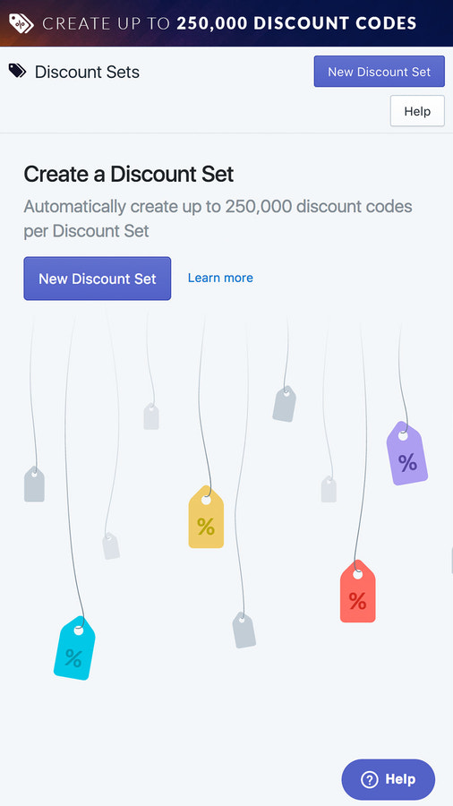 Create discount promo codes in bulk