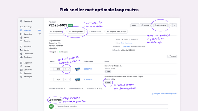 Pick sneller met optimale looproutes