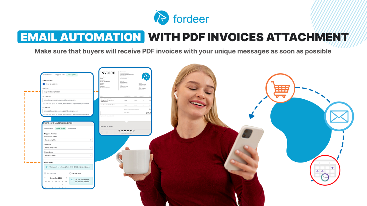 Email automation with PDF invoices attachment