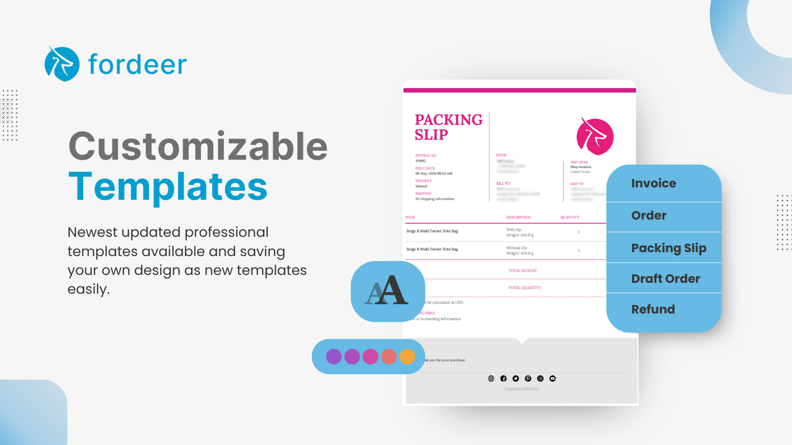 Customizable Templates Invoice