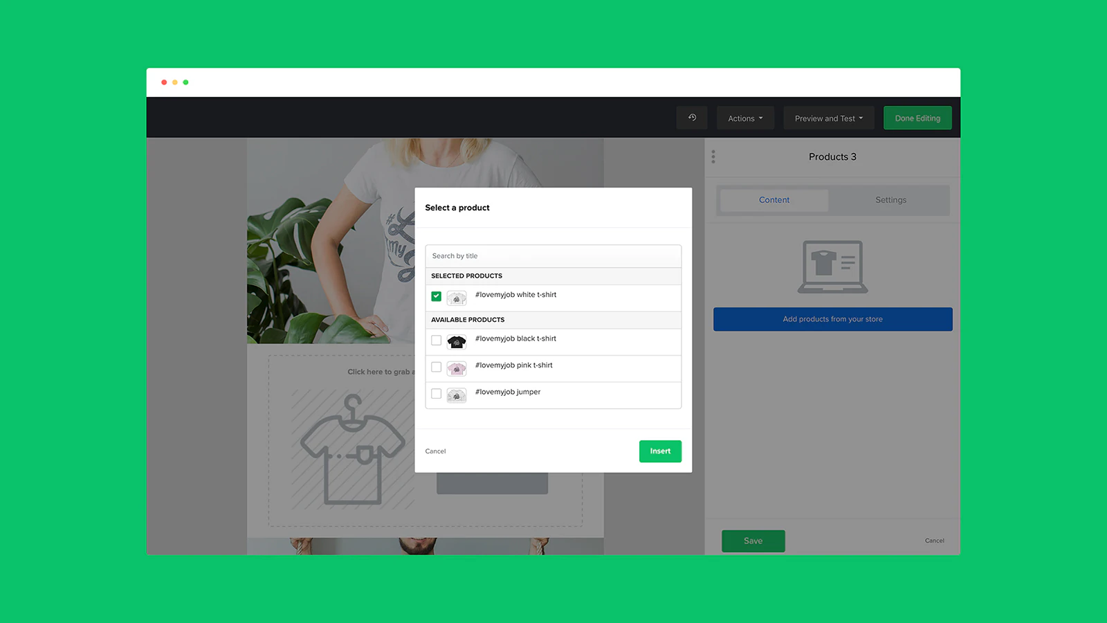 E-postmarknadsföring E-post Produktimportering för Shopify