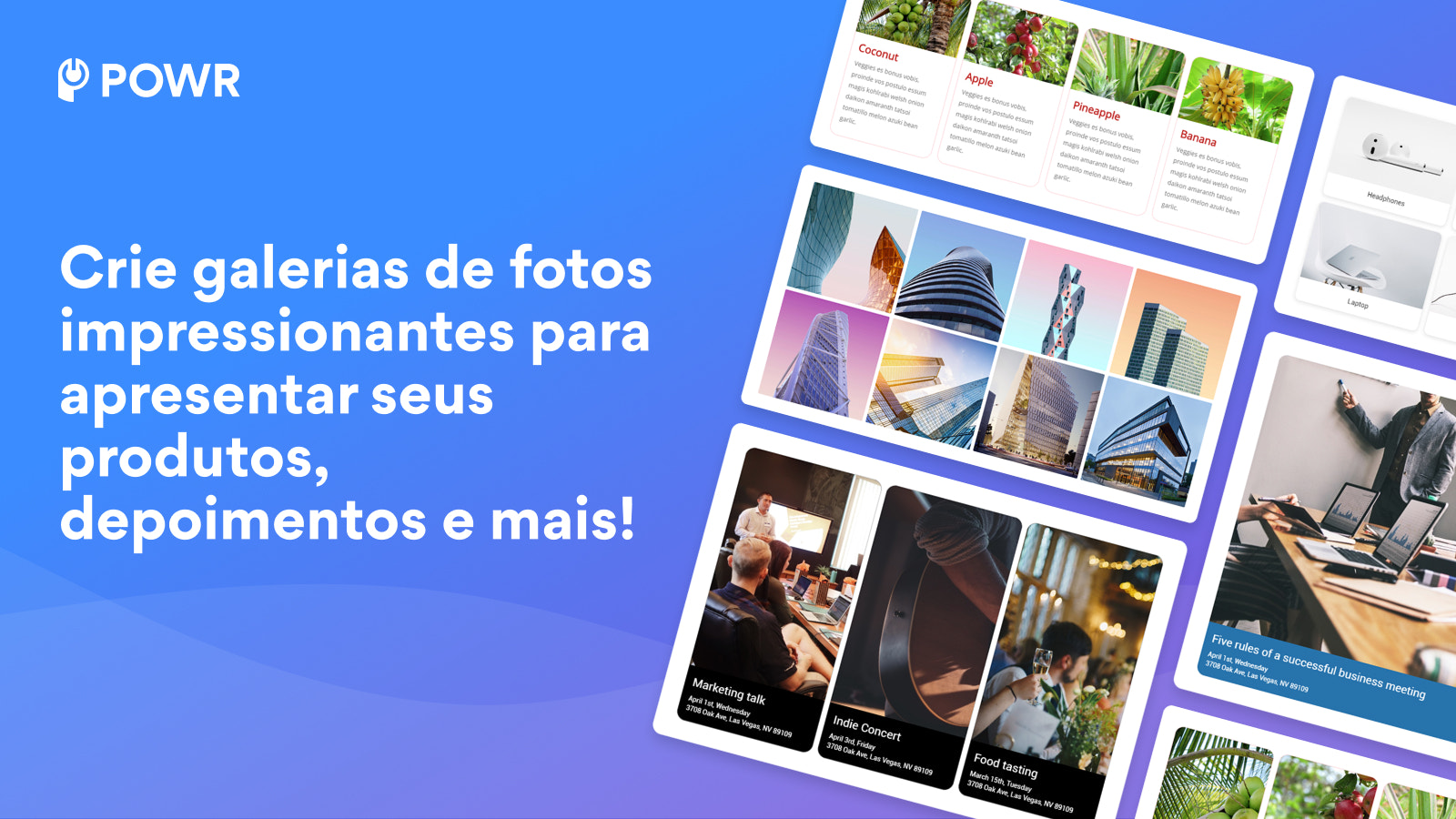 Crie galerias de fotos impressionantes para exibir seus produtos