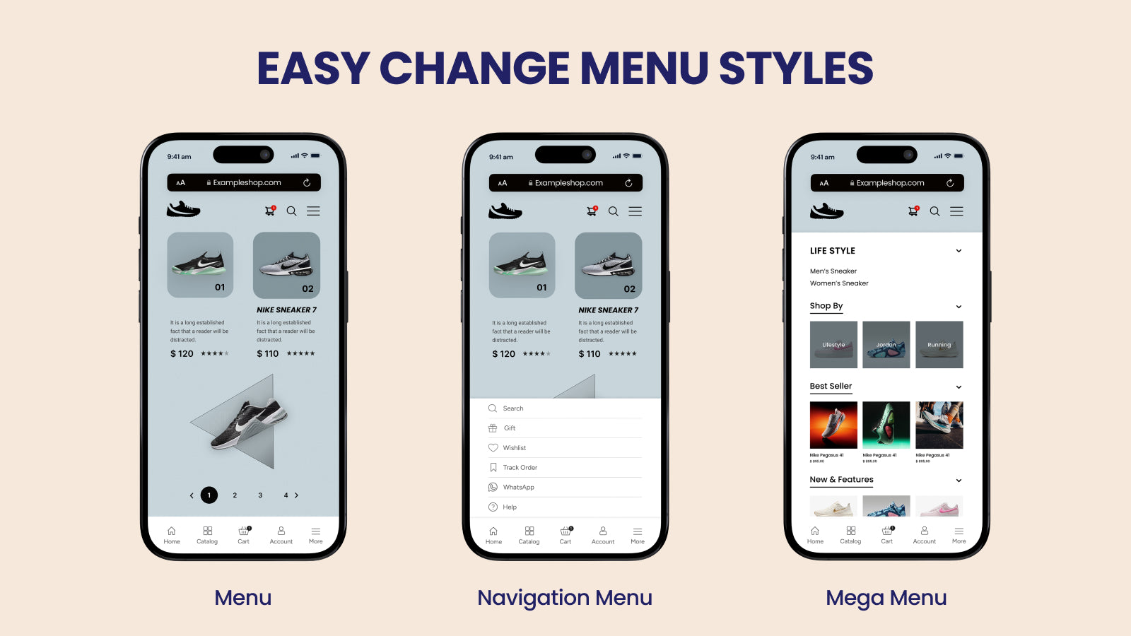 Navigo | Mobile Menu Bar Screenshot