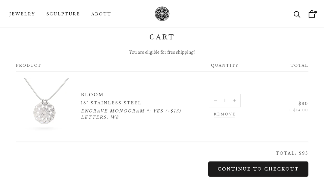 Cart Page | Custom Product Options - W3Trends